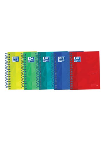 Oxford Touch Europeanbook 4 4e année - Cahier à spirale microperforé - Couverture extra rigide - 120 feuilles - 5 x 5 - Couleurs
