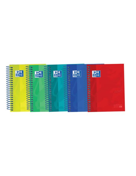 Oxford Touch Europeanbook 4 4e année - Cahier à spirale microperforé - Couverture extra rigide - 120 feuilles - 5 x 5 - Couleurs