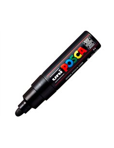 Marqueur peinture posca pc7m pointe large conique encre inodore couvrante miscible tous supports coloris noir. 2