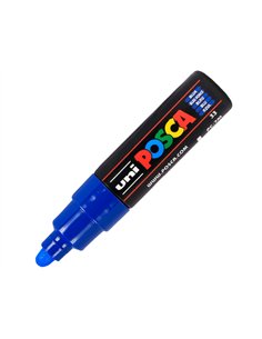 Marqueur peinture posca pc7m pointe large conique encre inodore couvrante miscible tous supports coloris bleu. 2