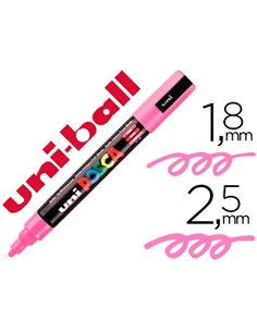 Marqueur posca pc5m gouache encre inodore toutes surfaces pointe moyenne conique couleur opaque couvrante rose.
