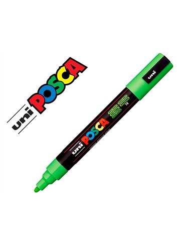 Marqueur posca conique pointe moyenne coloris vert pomme.