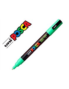 Marqueur posca conique pointe fine coloris vert pomme.