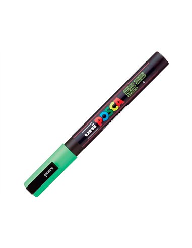 Marqueur posca conique pointe fine coloris vert pomme.