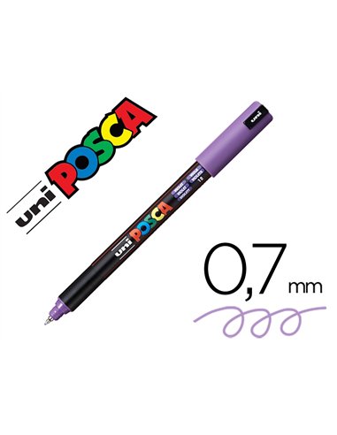 Marqueur posca pc1mr base eau pointe calibree extra fine 0,7mm violet sans/odeurs/alcool/solvant tous.