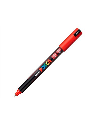 Marqueur posca pc1mr base eau pointe calibree extra fine 0,7mm sans odeurs/alcool/solvant coloris rouge.