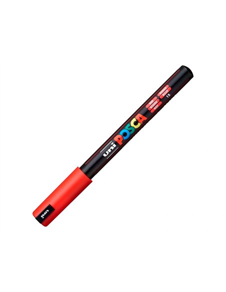 Marqueur posca pc1mr base eau pointe calibree extra fine 0,7mm sans odeurs/alcool/solvant coloris rouge.