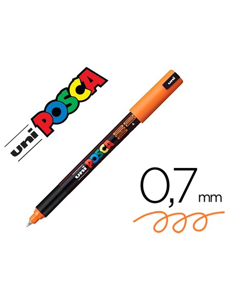 Marqueur posca pc1mr base eau pointe calibree extra fine 0,7mm orange foncée sans/odeurs/alcool/solvant tous.