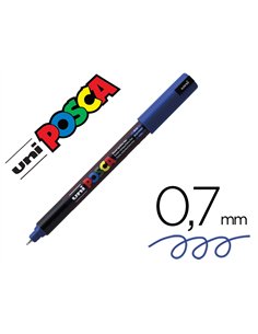 Marqueur posca pc1mr bleu f base eau pointe calibrée extra fine 0.7mm sans odeurs/alcool/solvant tous.