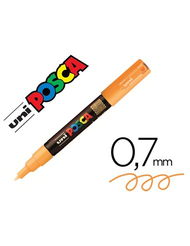 Marqueur posca pc1mc base eau pointe conique extra fine 0,7mm orange sans/odeurs/alcool/solvant tous.