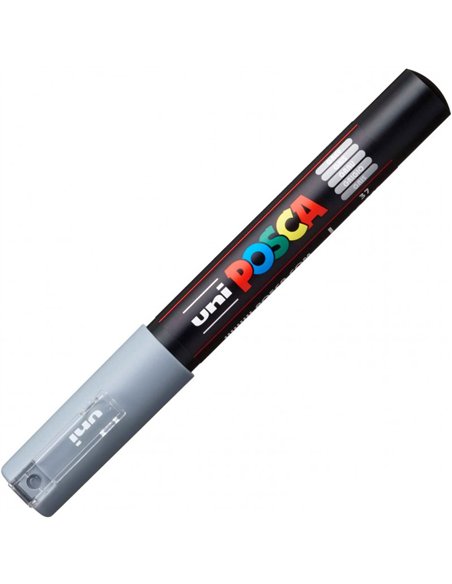 Marqueur posca pc1mc base eau pointe conique extra fine 0,7mm gris sans/odeurs/alcool/solvant tous.
