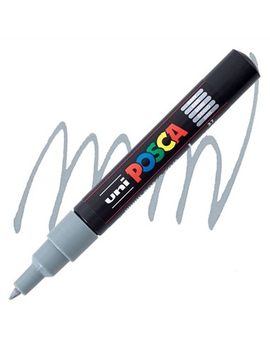 Marqueur posca pc1mc base eau pointe conique extra fine 0,7mm gris sans/odeurs/alcool/solvant tous.
