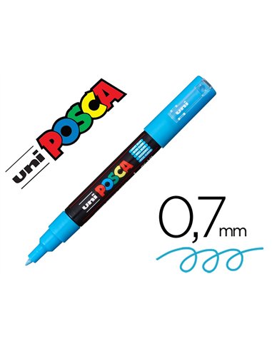Marqueur posca pc1mc base eau pointe conique extra fine 0,7mm bleu foncée sans/odeurs/alcool/solvant tous.