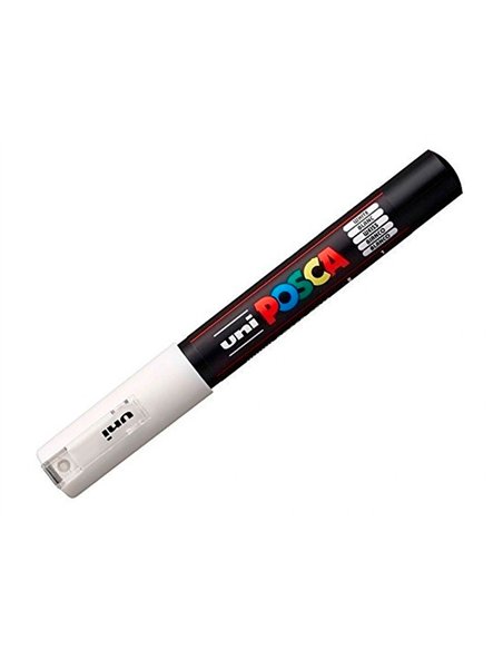 Marqueur posca pointe conique extra fine coloris blanc.