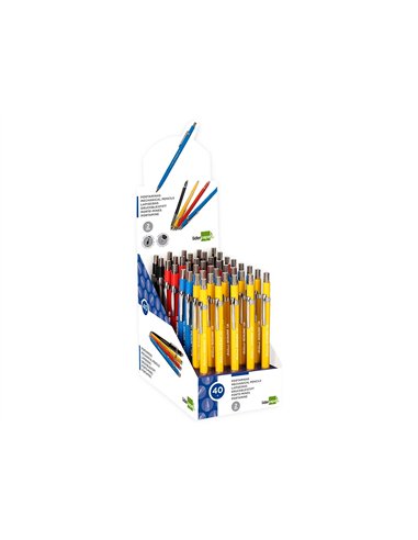 Porte-mine liderpapel plastique grafo 2mm rétractable clip métallique contient mines et taille-mines.