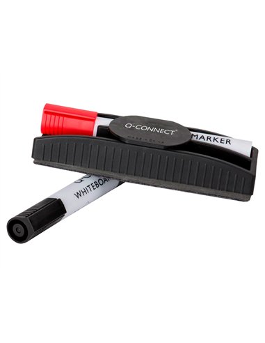 Marqueur q-connect tableau blanc pointe ogive tracé 2/3mm corps plastique encre base alcohol pochette 4 unit assort.