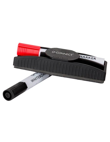Marqueur q-connect tableau blanc pointe ogive tracé 2/3mm corps plastique encre base alcohol pochette 4 unit assort.