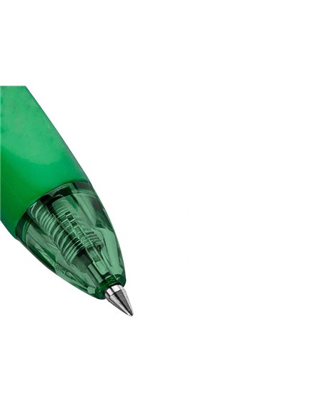 Roller q-connect écriture moyenne 0.7mm encre effaçable grip préhension gomme sertie coloris vert.