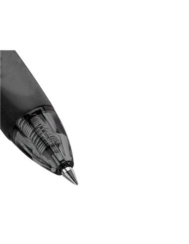 Roller q-connect écriture moyenne 0.7mm encre effaçable grip préhension gomme sertie coloris noir.