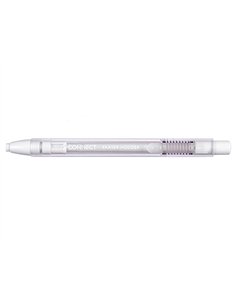 Crayon-gomme q-connect rétractable corps soft transparent et blanc gomme ronde. 2