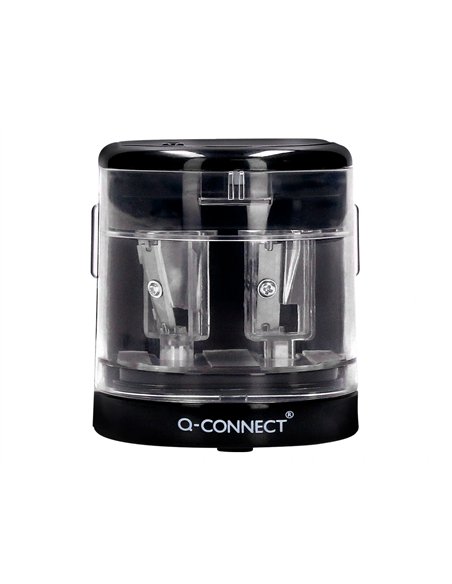 Taille-crayon q-connect electrique cable usb/4 piles aa affile lame diametre 6 a 12mm 2 usages.