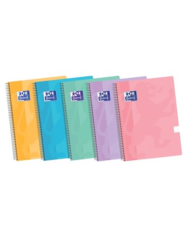 Cahier Oxford School Classic A4+ European Book Spiralflex - Couverture plastique résistante - 50 feuilles de papier de haute qua