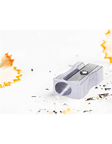 Taille-crayon q-connect metallique rectangulaire 1 usage.