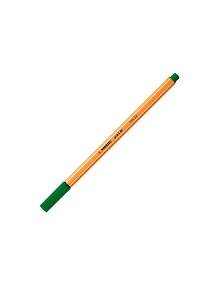 Stylo-feutre stabilo point 88 écriture fine 0.4mm 1000m pointe gainée métal corps hexagonal coloris vert.