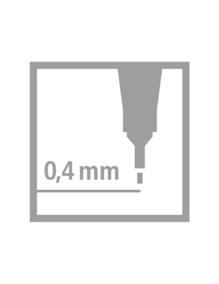 Stylo-feutre stabilo point 88 écriture fine 0.4mm 1000m pointe gainée métal pochette 10 coloris assortis.