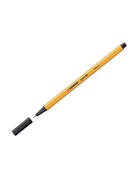 Stylo feutre stabilo point 88 point fine 0,4mm pochette de 30 coloris assortis dont 5 fluo.