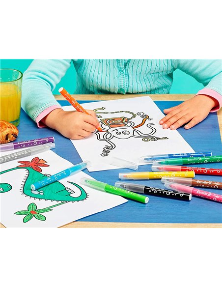 Feutre de coloriage bic kid couleur xl - class pack x 96 pointe large 12 couleurs assorties - (a partir de 3.