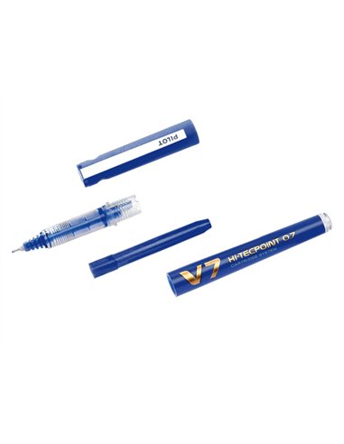 Pack pilot v7 10 rollers encre liquide rechargeables pointe moyenne 10 sets de 3 recharges 5 offertes coloris.