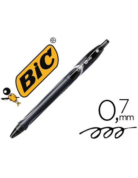 Roller bic gelocity quick dry écriture moyenne 0.5mm séchage rapide encre gel coloris noir.