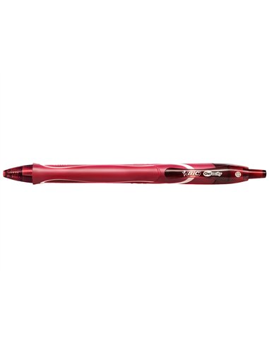 Roller bic gelocity quick dry écriture moyenne 0.5mm séchage rapide encre gel coloris rouge.