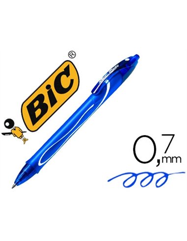 Roller bic gelocity quick dry écriture moyenne 0.5mm séchage rapide encre gel coloris bleu.