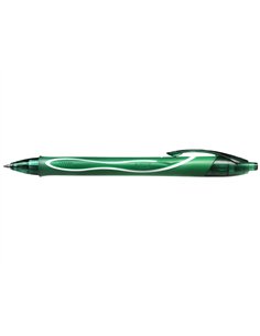 Roller bic gelocity quick dry encre gel pointe 0.7mm coloris vert. 2