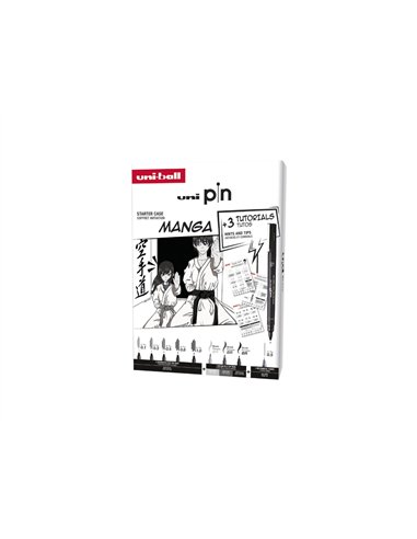 Coffret uniball feutre unipin edition manga 8 unites + porte-mines.