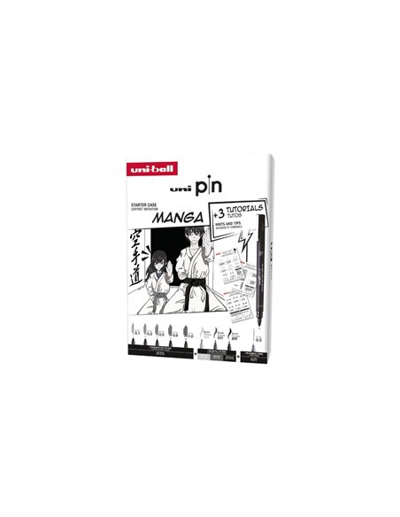Coffret uniball feutre unipin edition manga 8 unites + porte-mines.