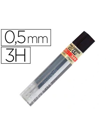 Mine pentel super 0.5mm 3h étui 12 unités.