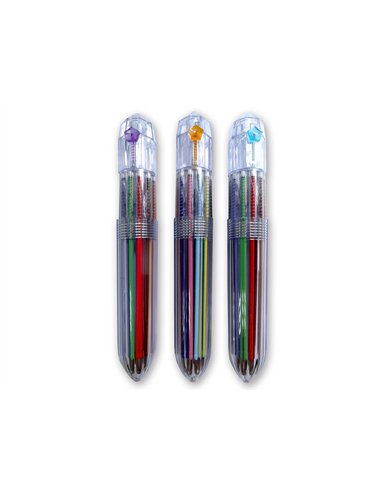 Stylo-bille liderpapel 10 en 1 pointe 1mm trait 0.7mm retractable.