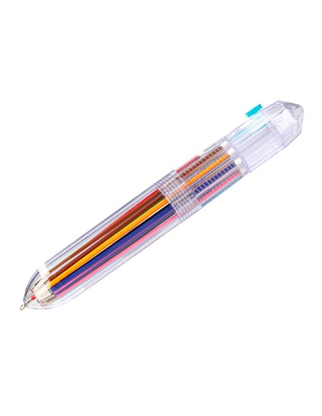 Stylo-bille liderpapel 10 en 1 pointe 1mm trait 0.7mm retractable.