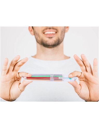 Stylo-bille liderpapel 10 en 1 pointe 1mm trait 0.7mm retractable.