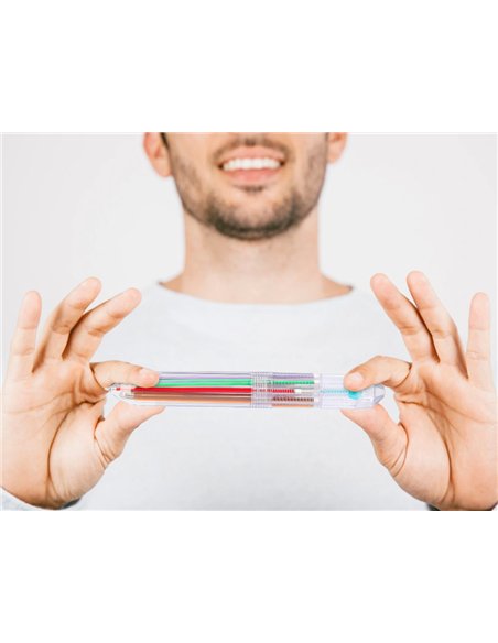 Stylo-bille liderpapel 10 en 1 pointe 1mm trait 0.7mm retractable.