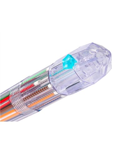 Stylo-bille liderpapel 10 en 1 pointe 1mm trait 0.7mm retractable.