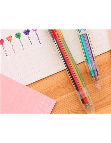 Stylo-bille liderpapel 10 en 1 pointe 1mm trait 0.7mm retractable.