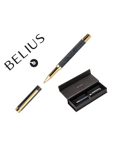 Roller belius wild west aluminium encre noire coloris noir dore boite design.