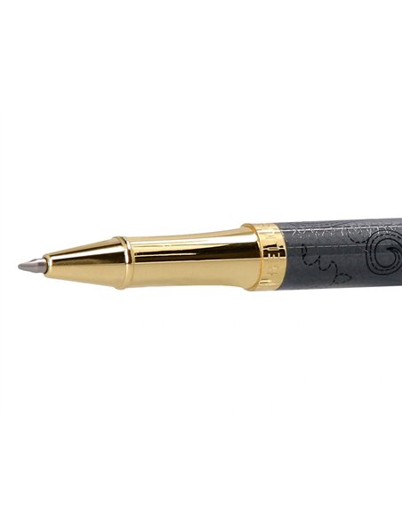 Roller belius wild west aluminium encre noire coloris noir dore boite design.