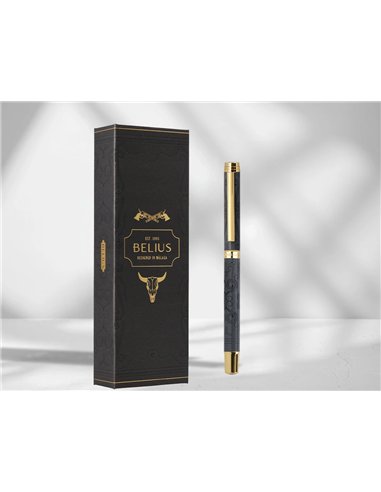 Roller belius wild west aluminium encre noire coloris noir dore boite design.