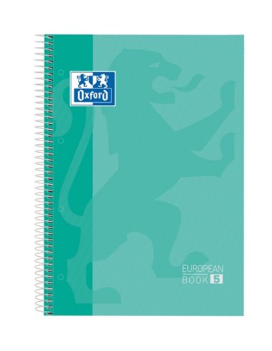 Cahier Oxford School Classic A4+ européen – Couverture extra rigide – 50 % de pages gratuites – 5 x 5 – 120 feuilles