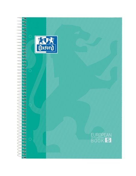Cahier Oxford School Classic A4+ européen – Couverture extra rigide – 50 % de pages gratuites – 5 x 5 – 120 feuilles